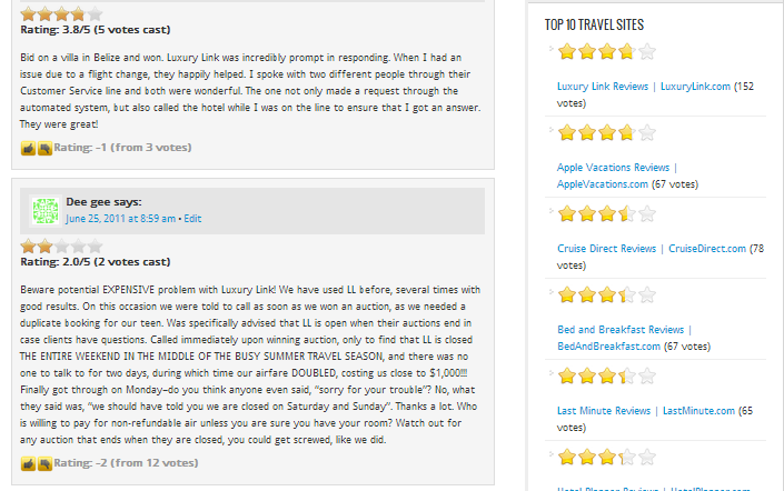 Travel Site Critic Reviews